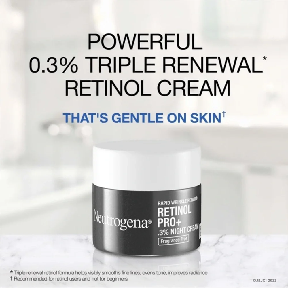 Neutrogena Rapid Wrinkle Repair Retinol Pro+ Night Moisturizer 1.7oz Skincare
